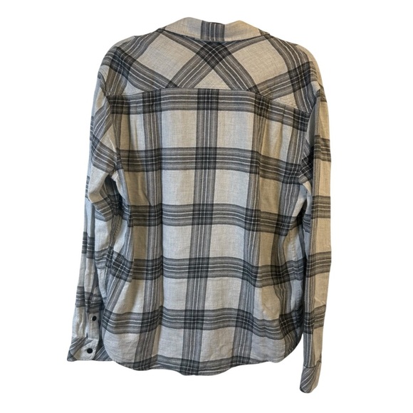 Rails Men’s Brushed Lennox Charcoal Glen Gray Long Sleeve Flannel Shirt Medium - Picture 2 of 7